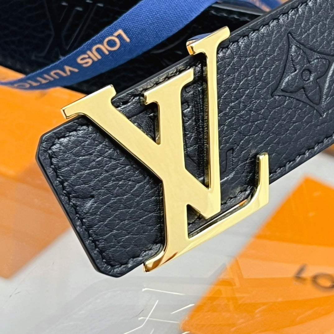 EMBOSSED LEATHER BELT – GOLD BUCKLE EDITION