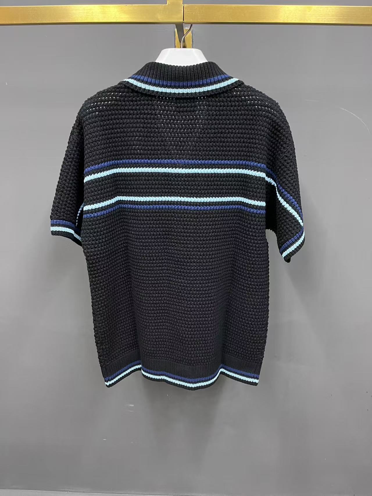 STRIPED TEXTURED KNIT SHORT SET