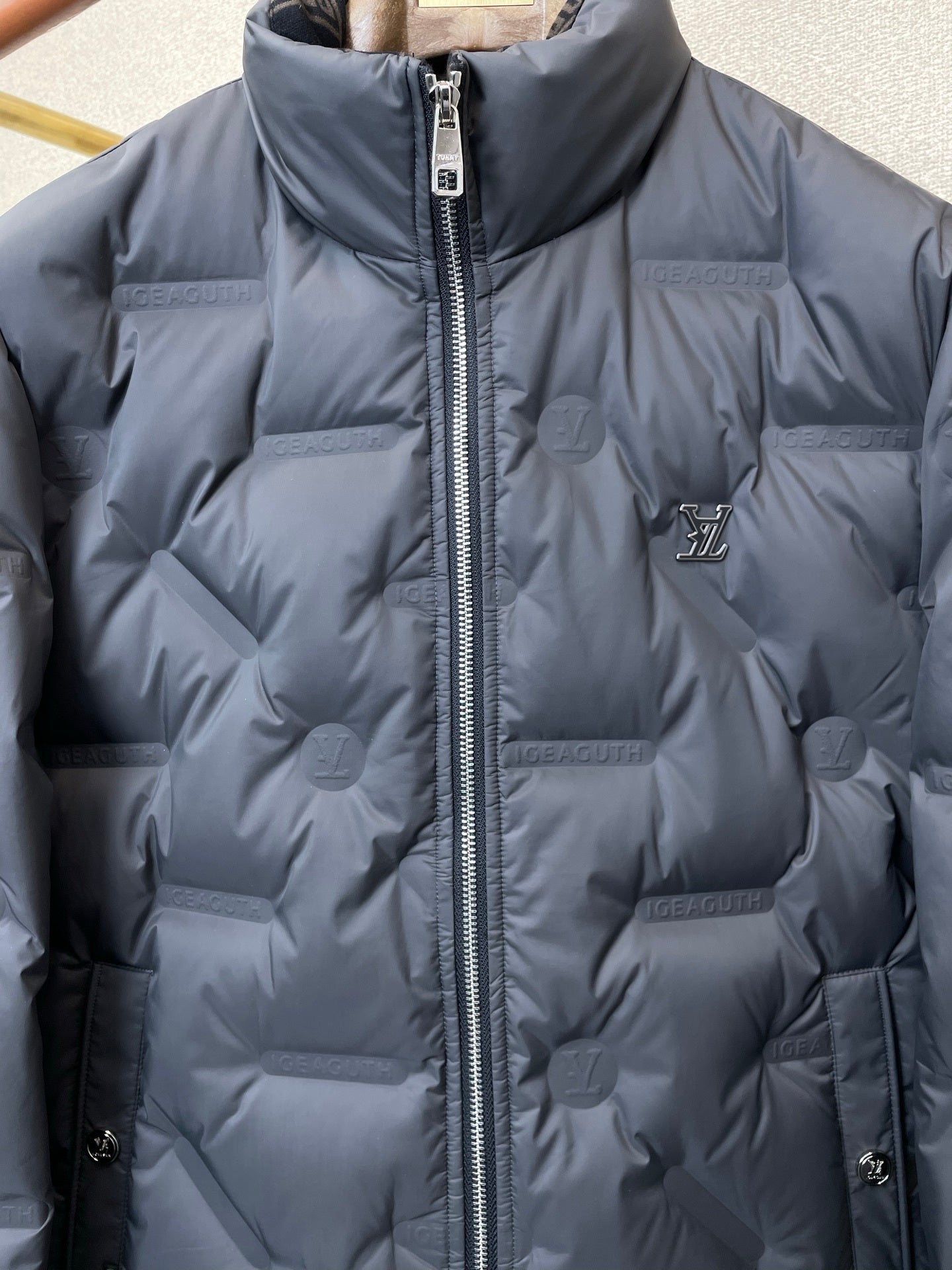QUILTED PUFFER JACKET WITH STAND COLLAR