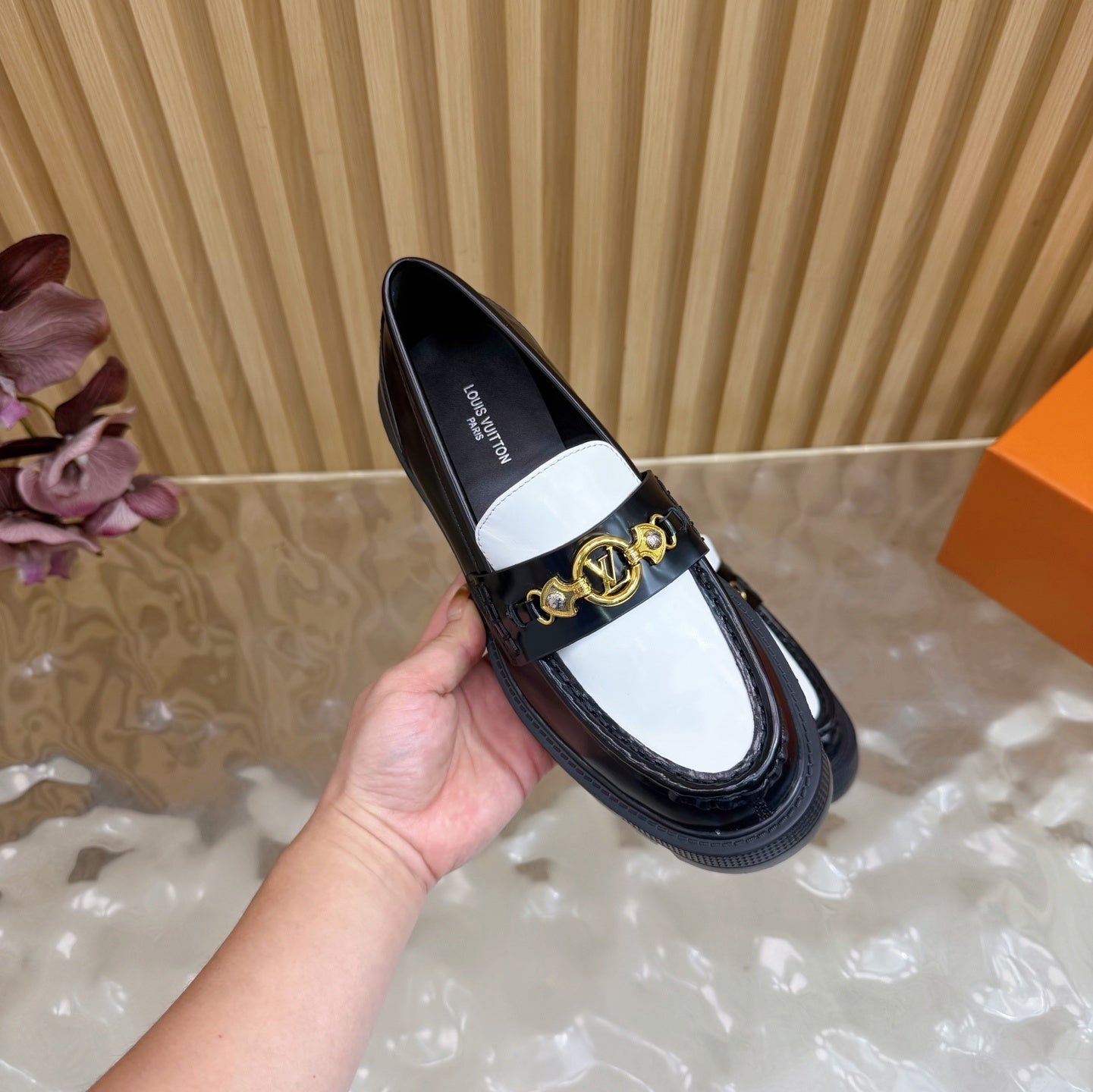 BLACK & WHITE CHUNKY SOLE DESIGNER LOAFERS