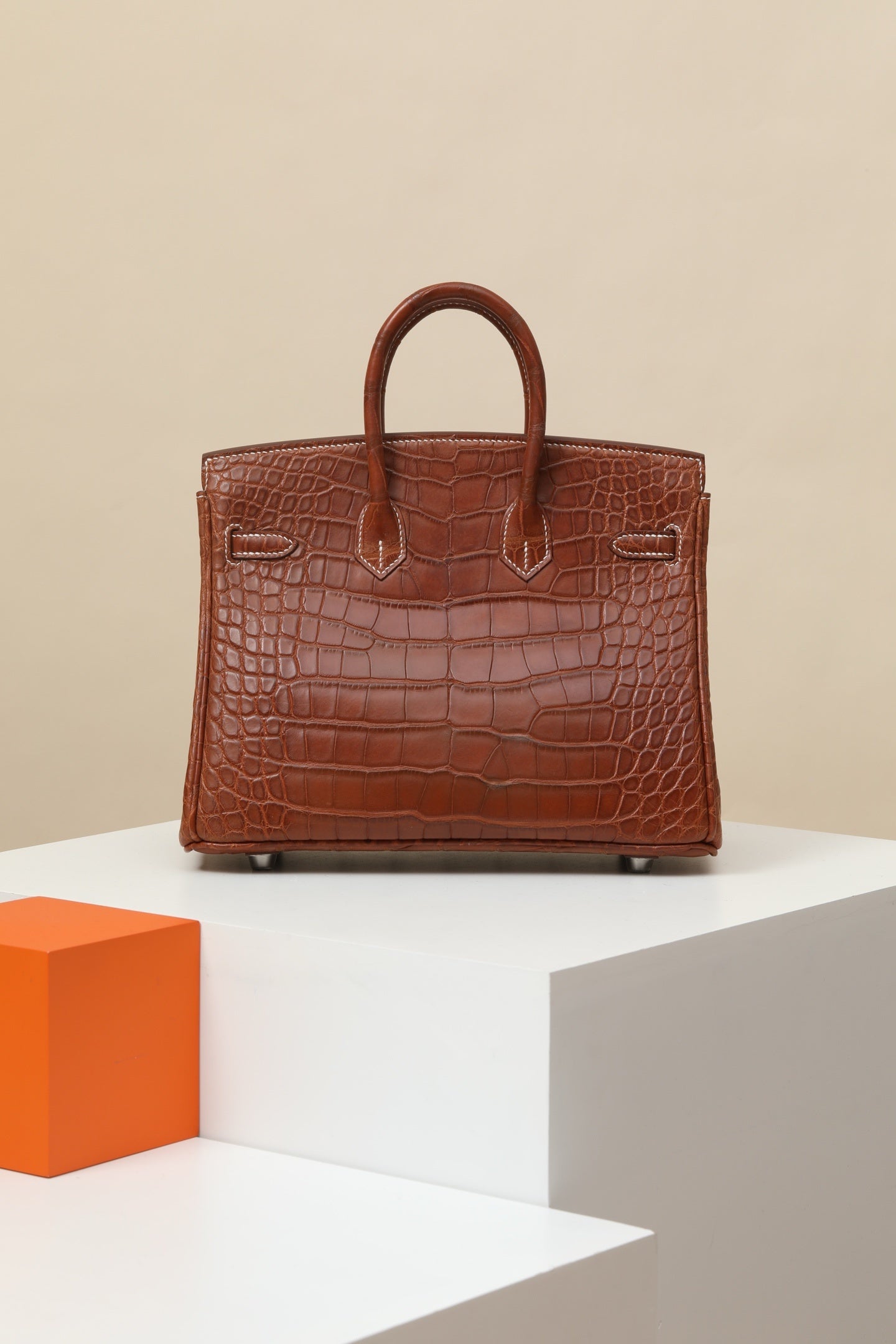 COGNAC CROC BIRKIN