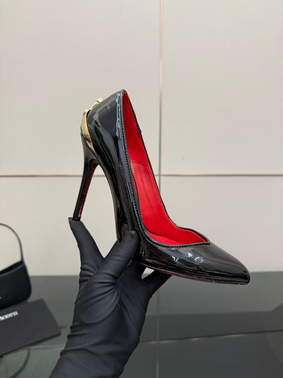 PATENT BLACK DAGGER PUMPS – LUXURY STILETTO EDITION