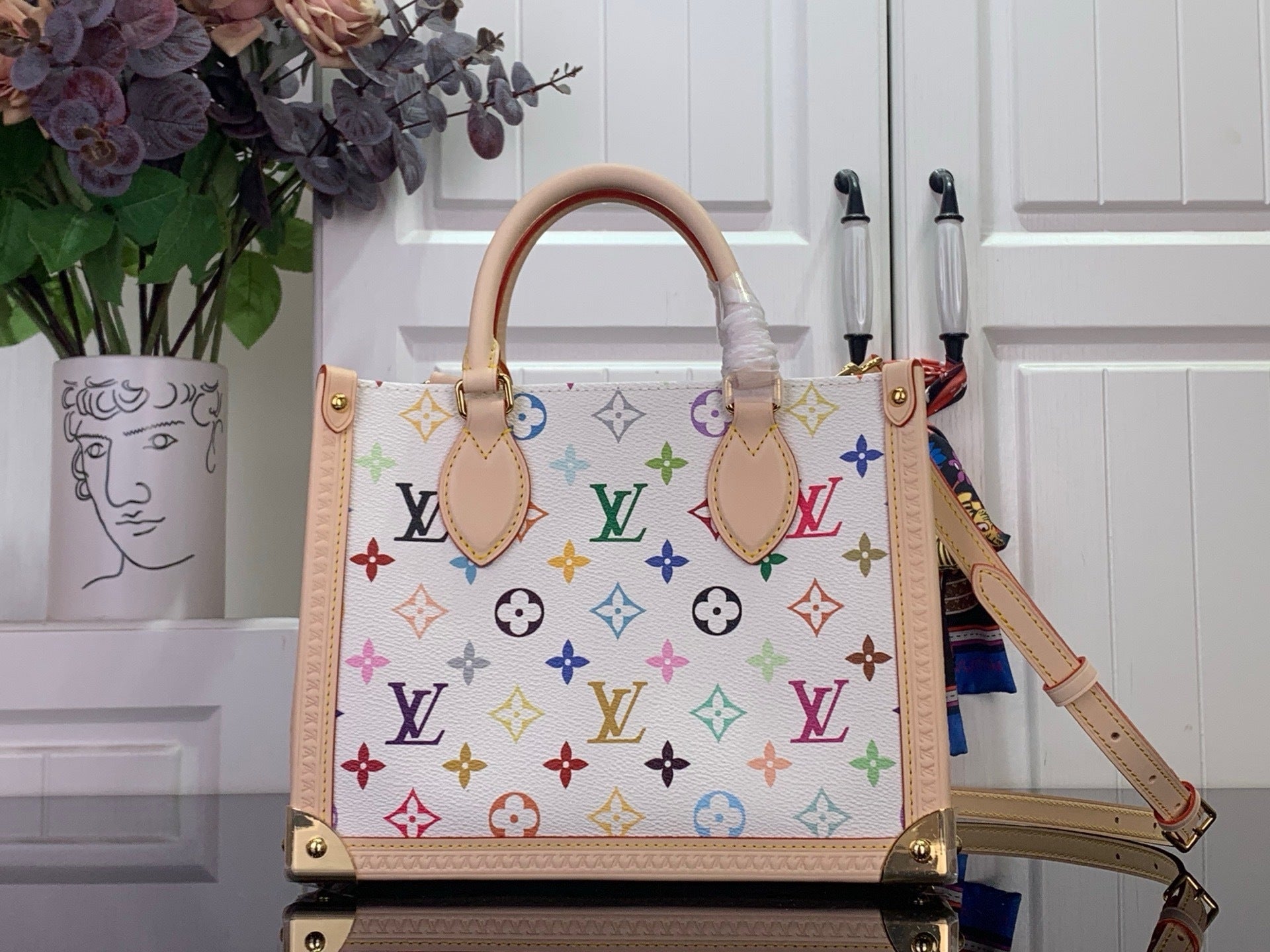 COLORBLOCK MONOGRAM TOP HANDLE TOTE