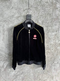 VELVET ZIP-UP TRACK JACKET