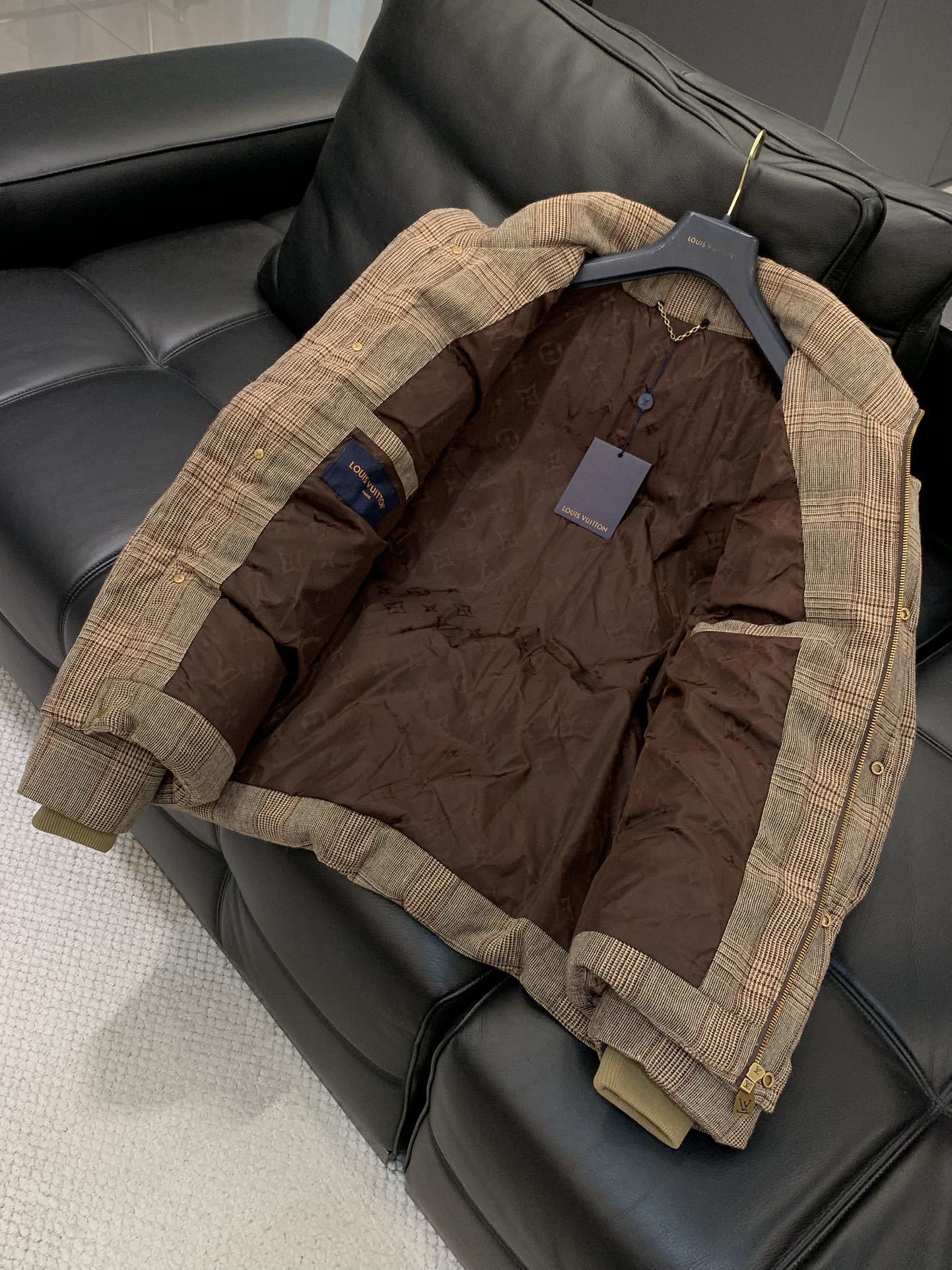 PLAID PADDED PUFFER JACKET