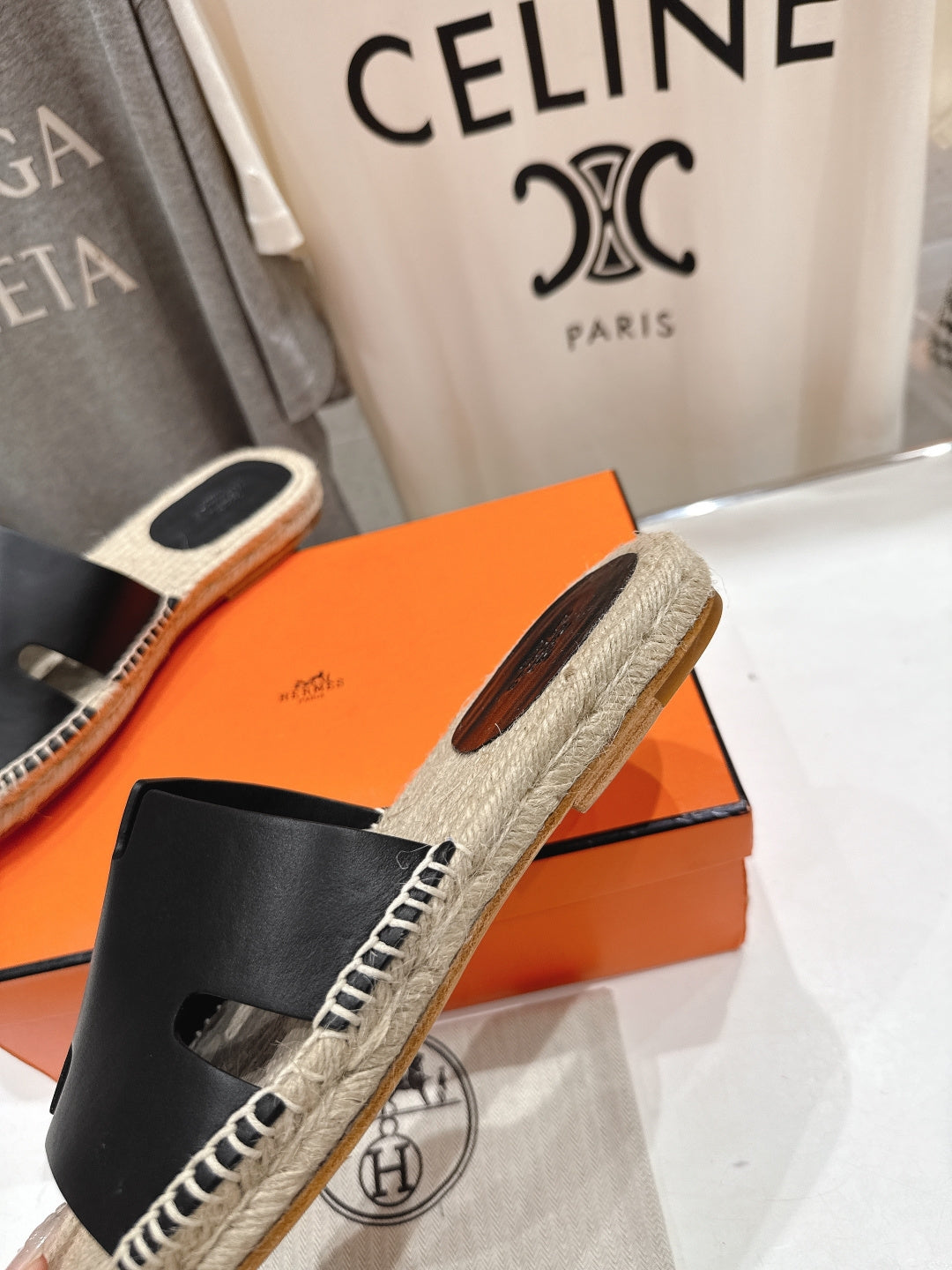 ESPADRILLE STYLE SANDALS WITH H-SHAPED UPPER