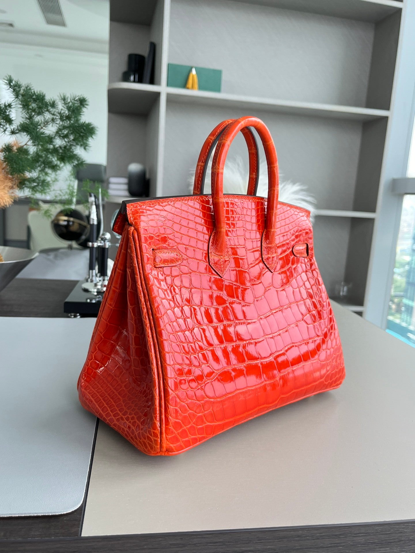 SUNSET CROC BIRKIN