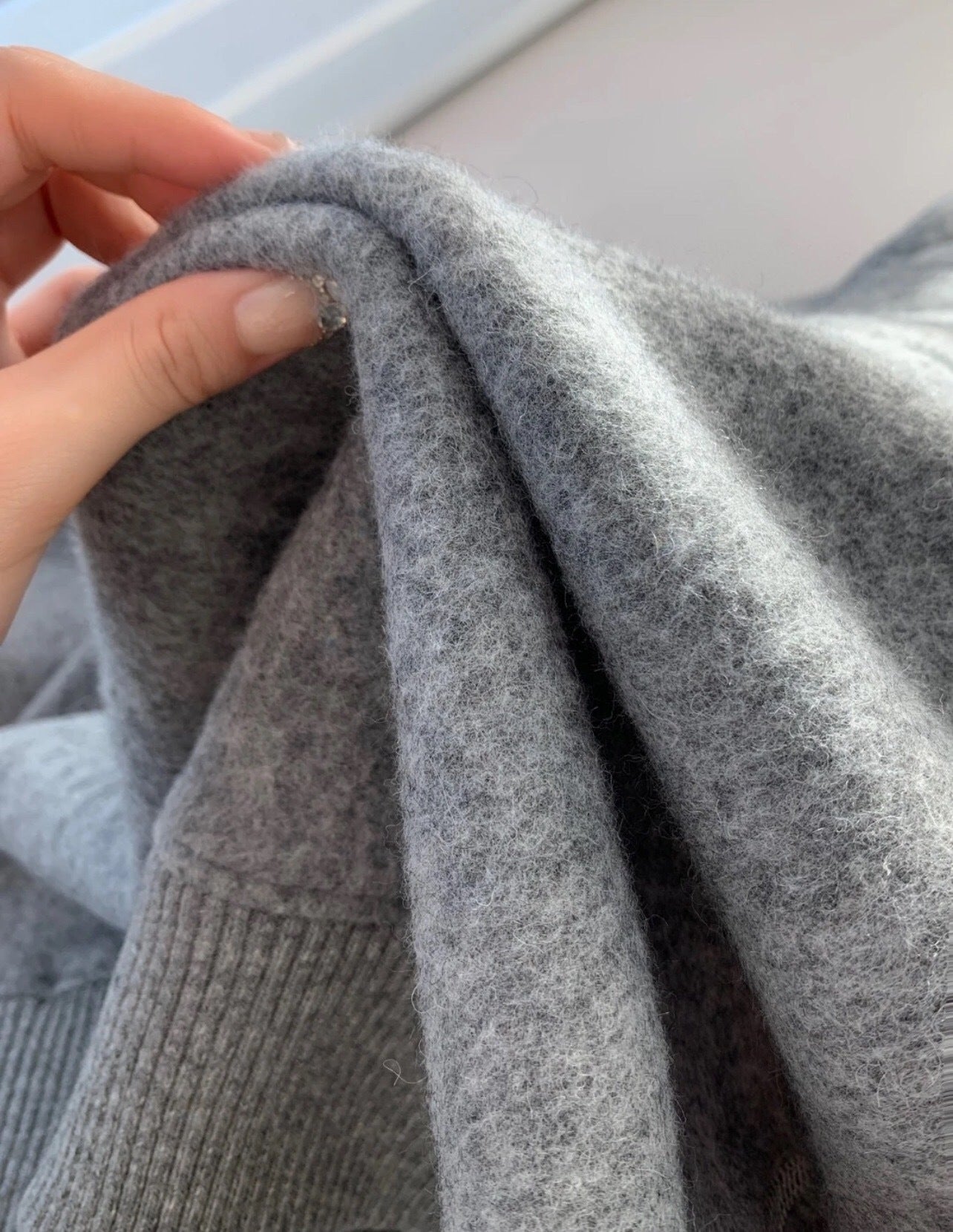 MEN’S GREY ZIP-UP WOOL BLEND JACKET