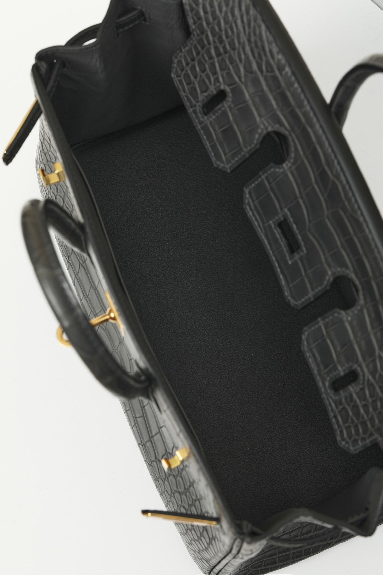 BLACK CROC BIRKIN