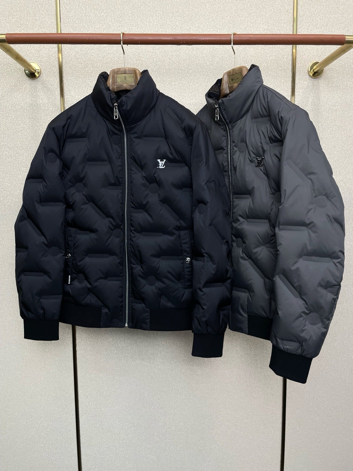 QUILTED PUFFER JACKET WITH STAND COLLAR