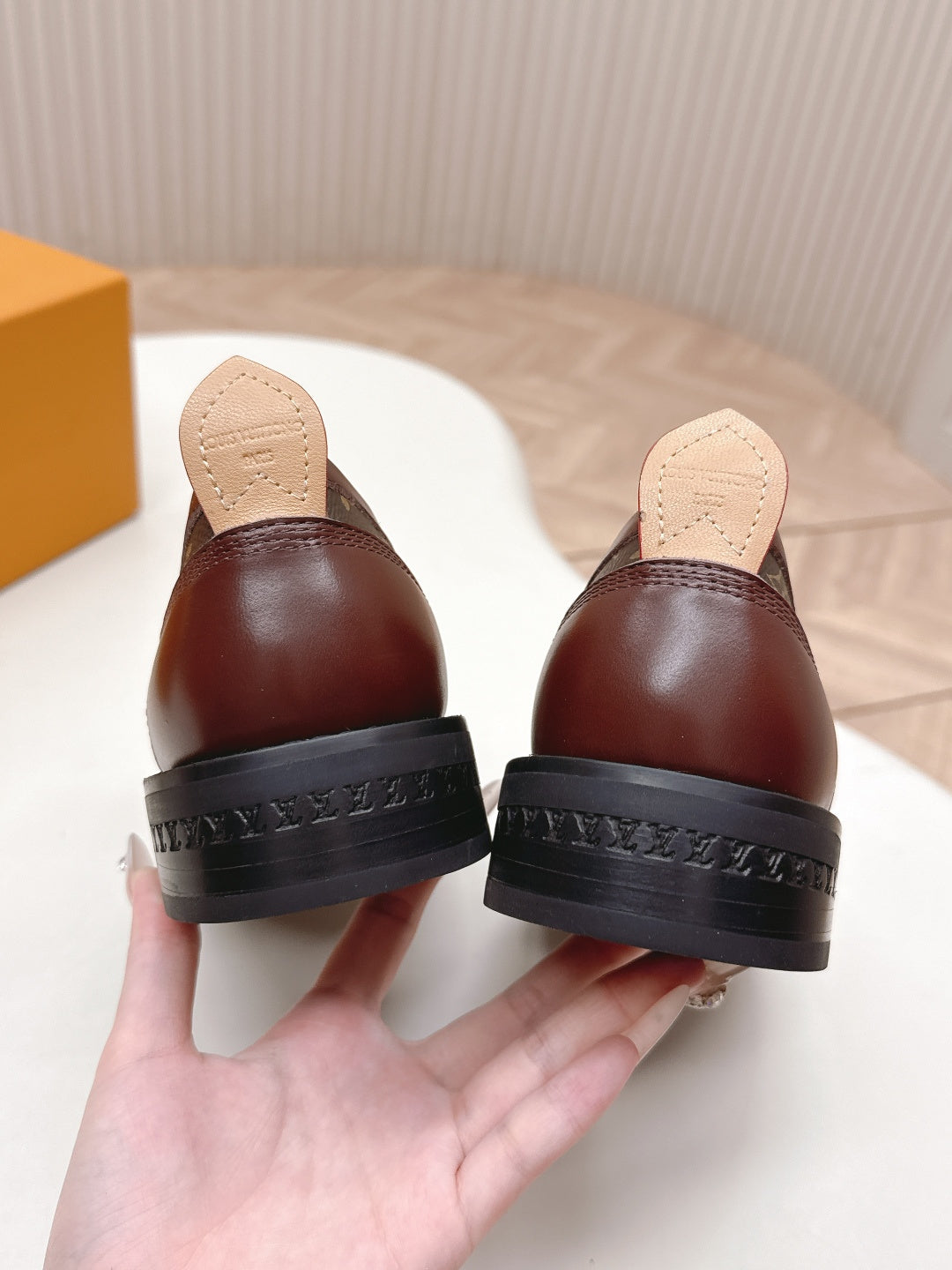 BROWN MONOGRAM CLASSIC PENNY LOAFERS