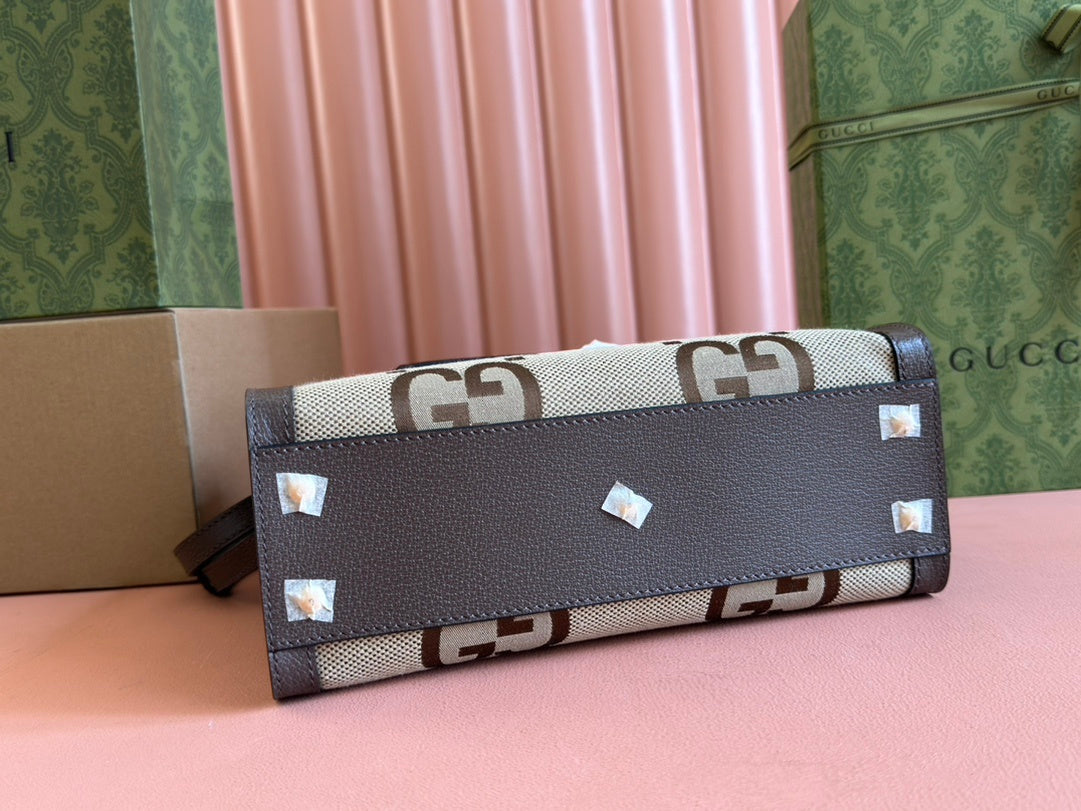 LUXURY BAMBOO HANDLE MONOGRAM MINI TOTE BAG