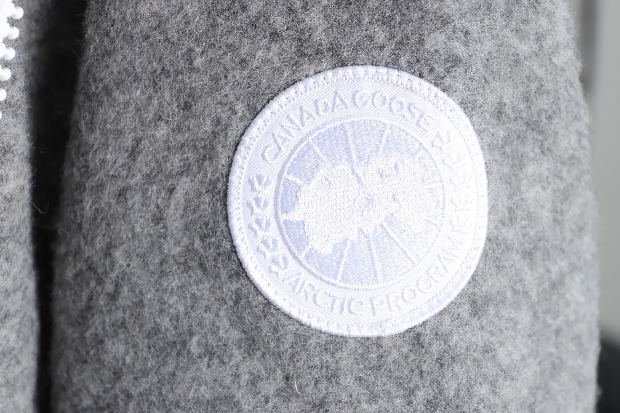 MEN’S GREY ZIP-UP WOOL BLEND JACKET