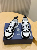 BLACK & WHITE SPORT MESH SNEAKERS