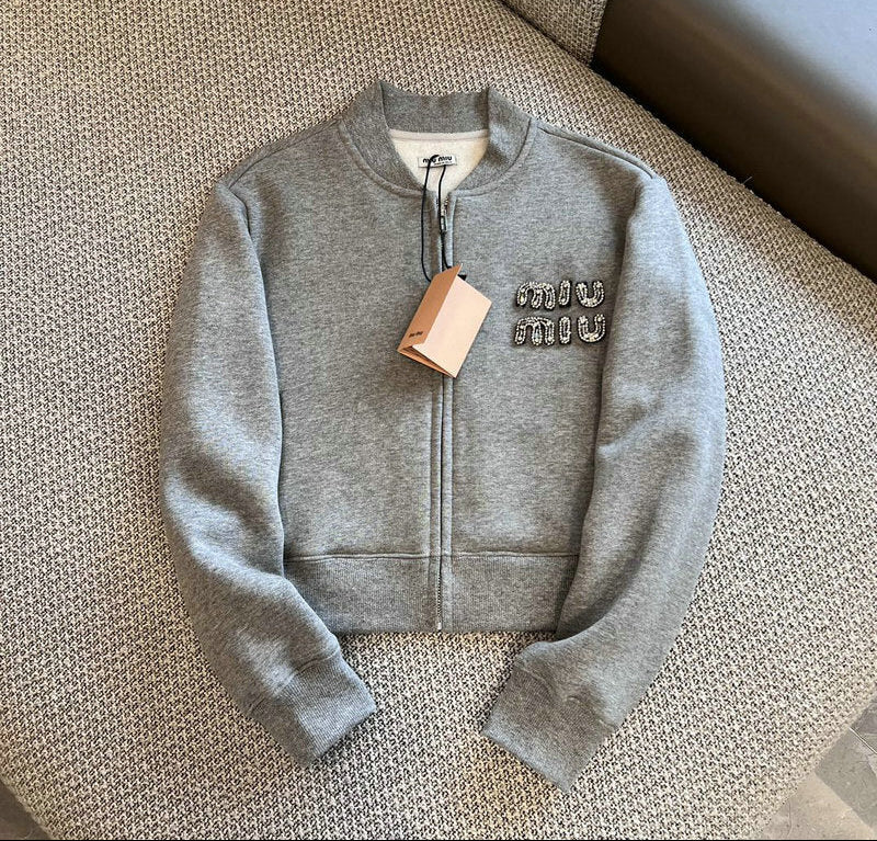 ZIP-UP CROPPED SWEATSHIRT