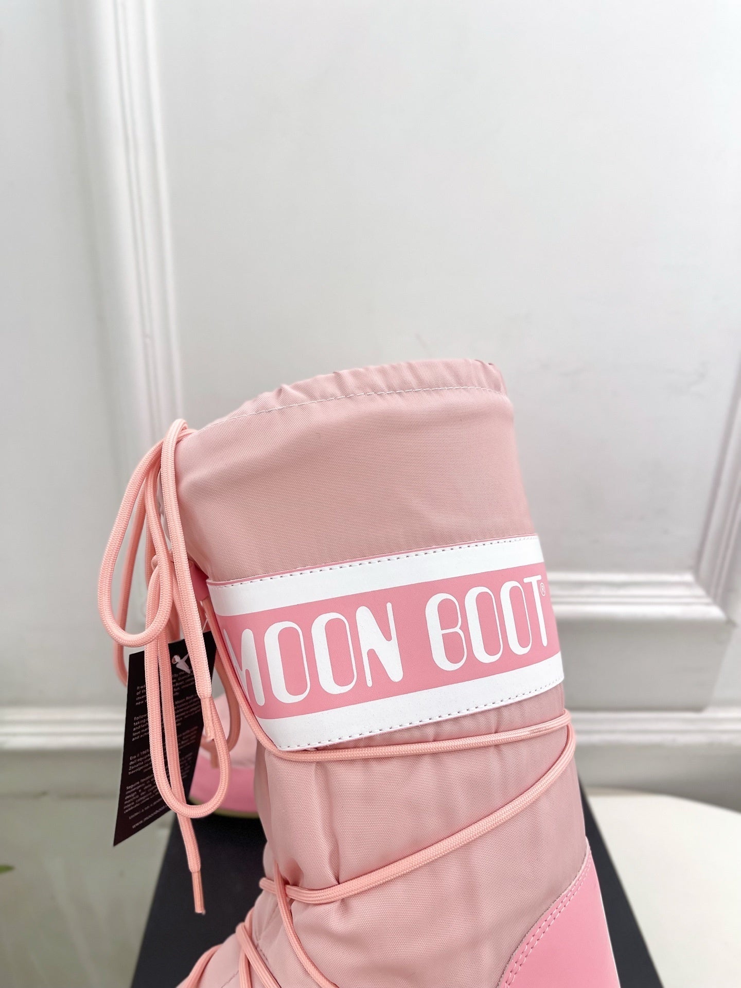 PINK PADDED LACE-UP WINTER BOOTS