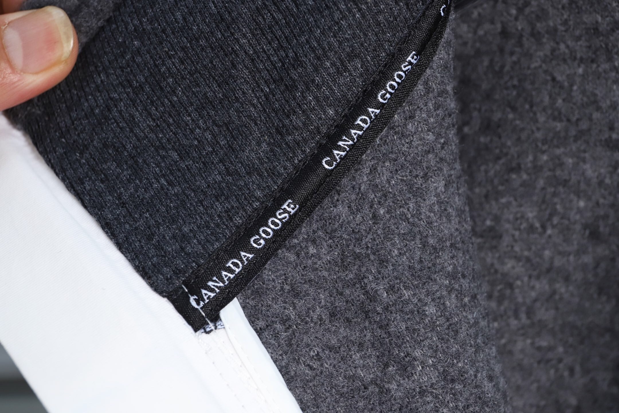 DARK GREY ZIP-UP WOOL BLEND VEST