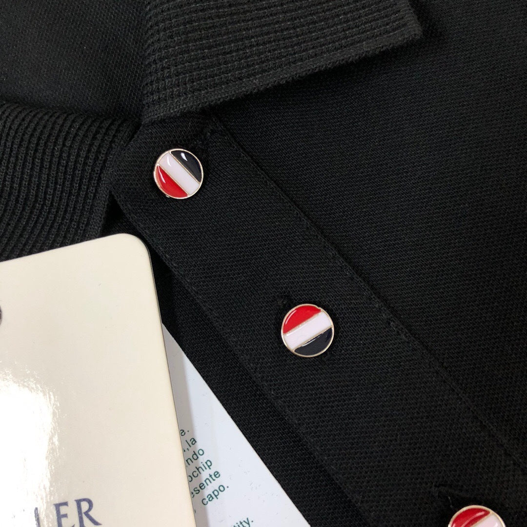 SIGNATURE STRIPE TRIM LOGO POLO SHIRT