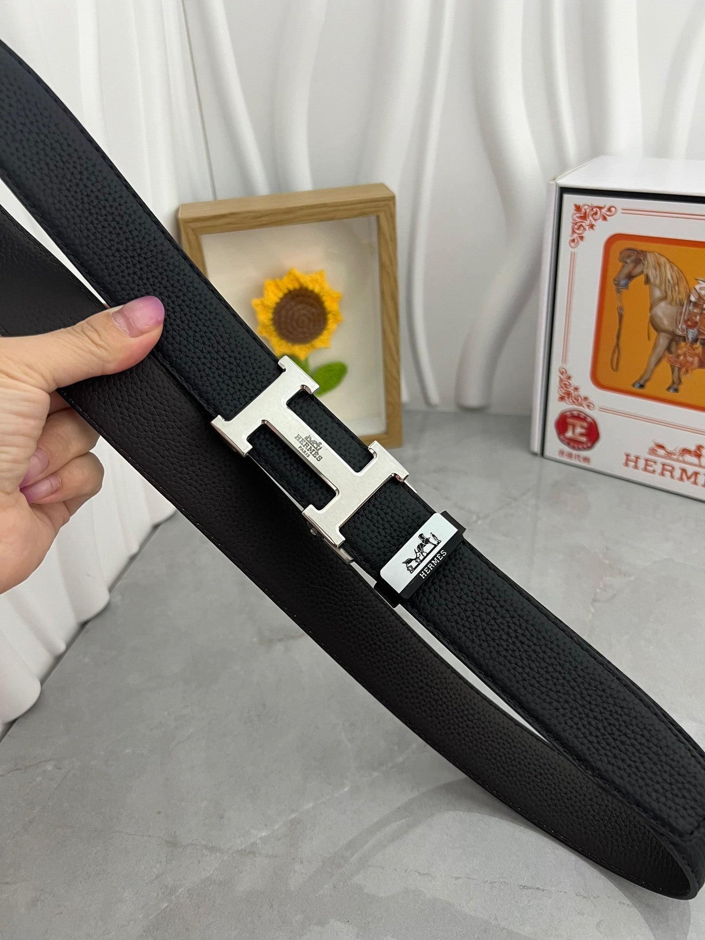 PREMIUM LEATHER BELT – SILVER BUCKLE EDITION