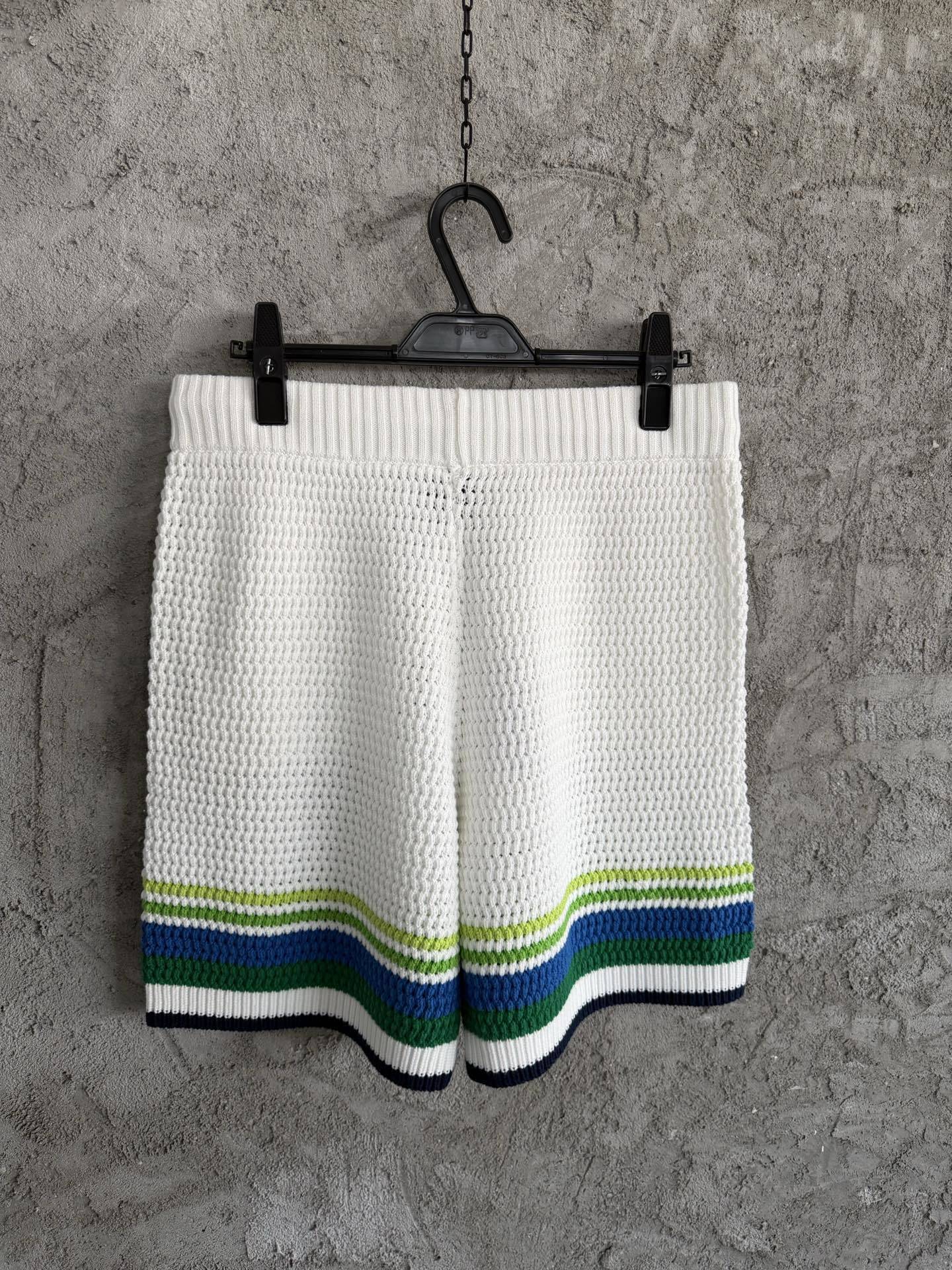 MULTICOLOR STRIPE CROCHET KNIT SET