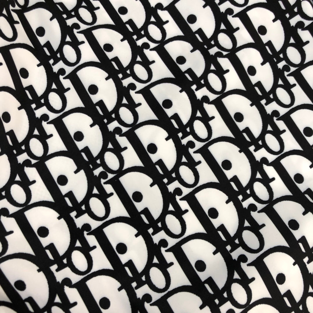 MONOGRAM SWIM SHORTS – BLACK & WHITE