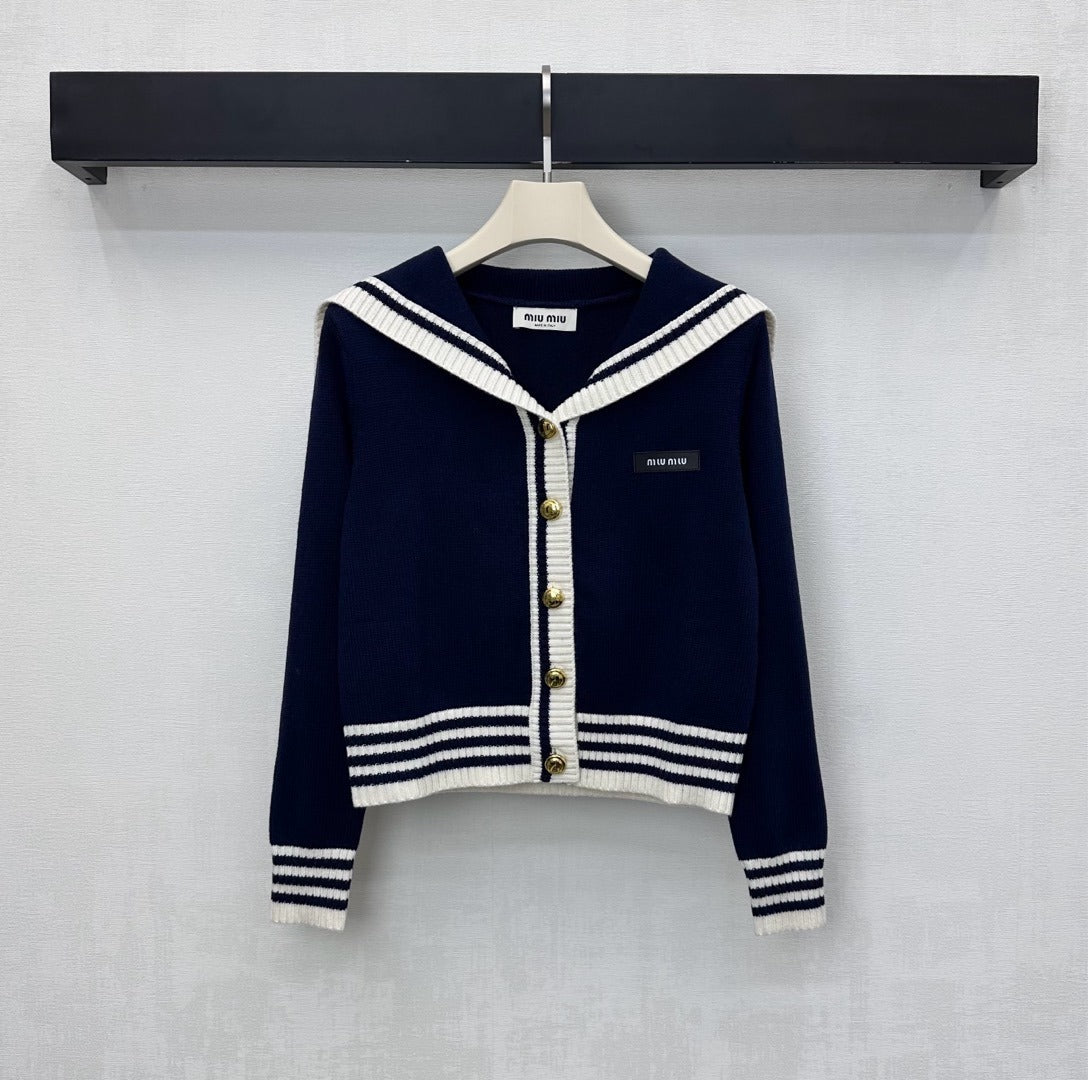 SAILOR STYLE KNIT CARDIGAN