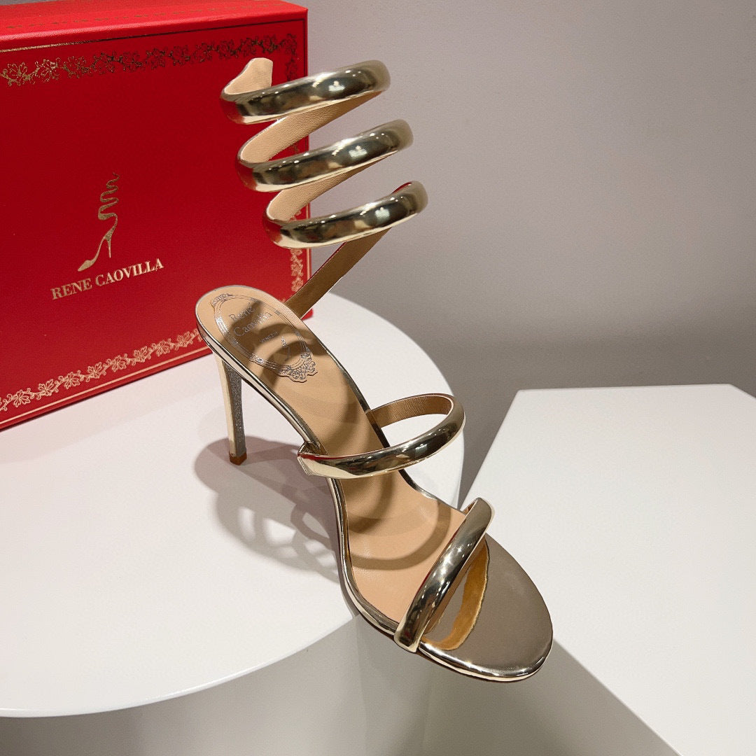 GOLD CHROME HEELS