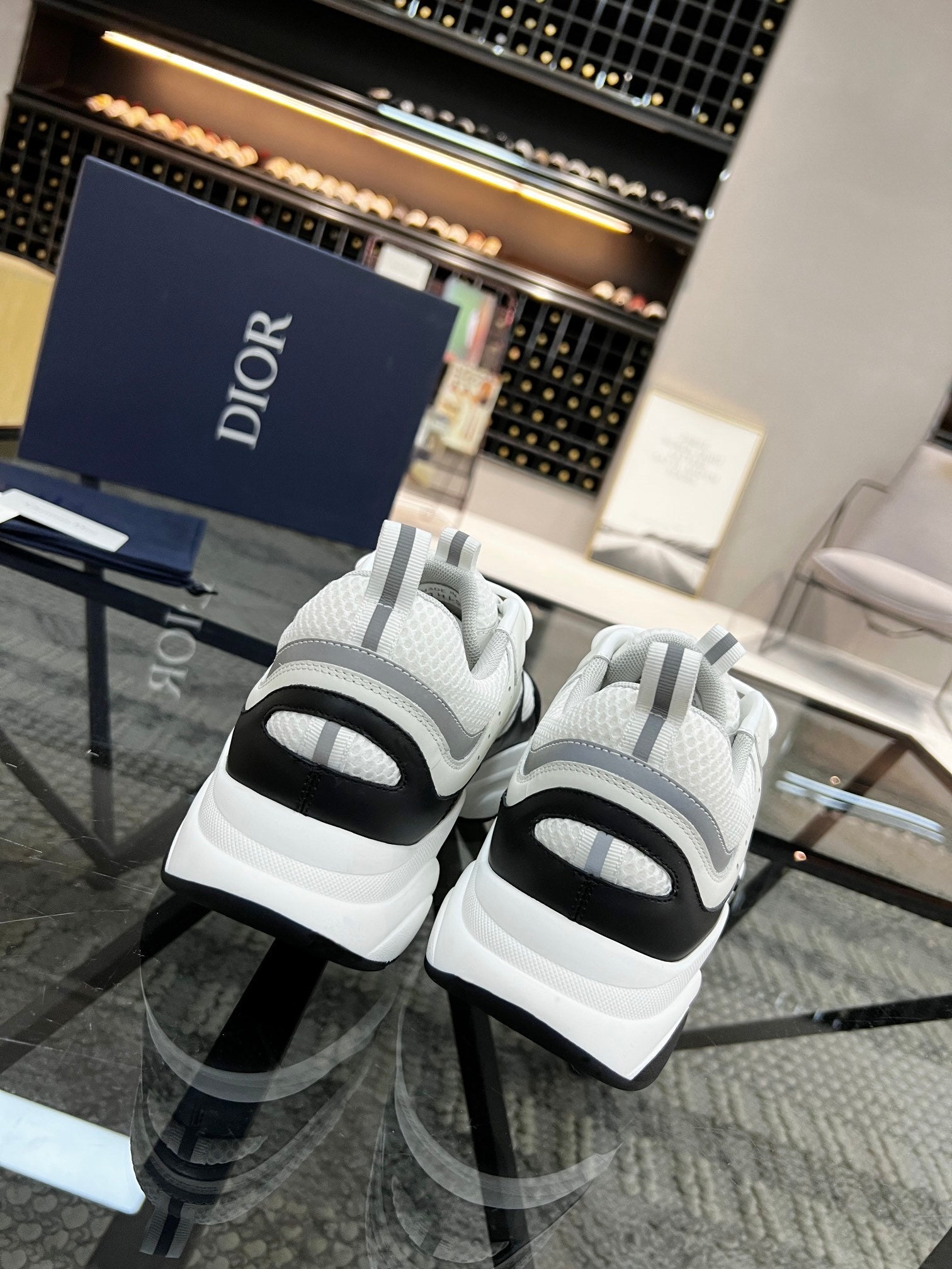 MONOCHROME CHUNKY TRAINER SNEAKERS