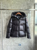 BLACK HOODED PUFFER JACKET