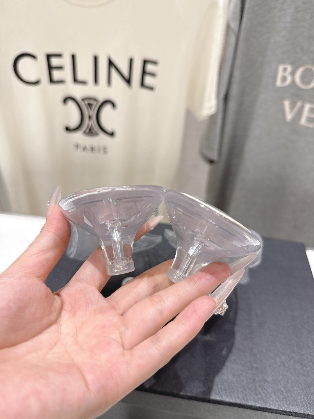 CLEAR MINIMALIST HEEL SANDALS