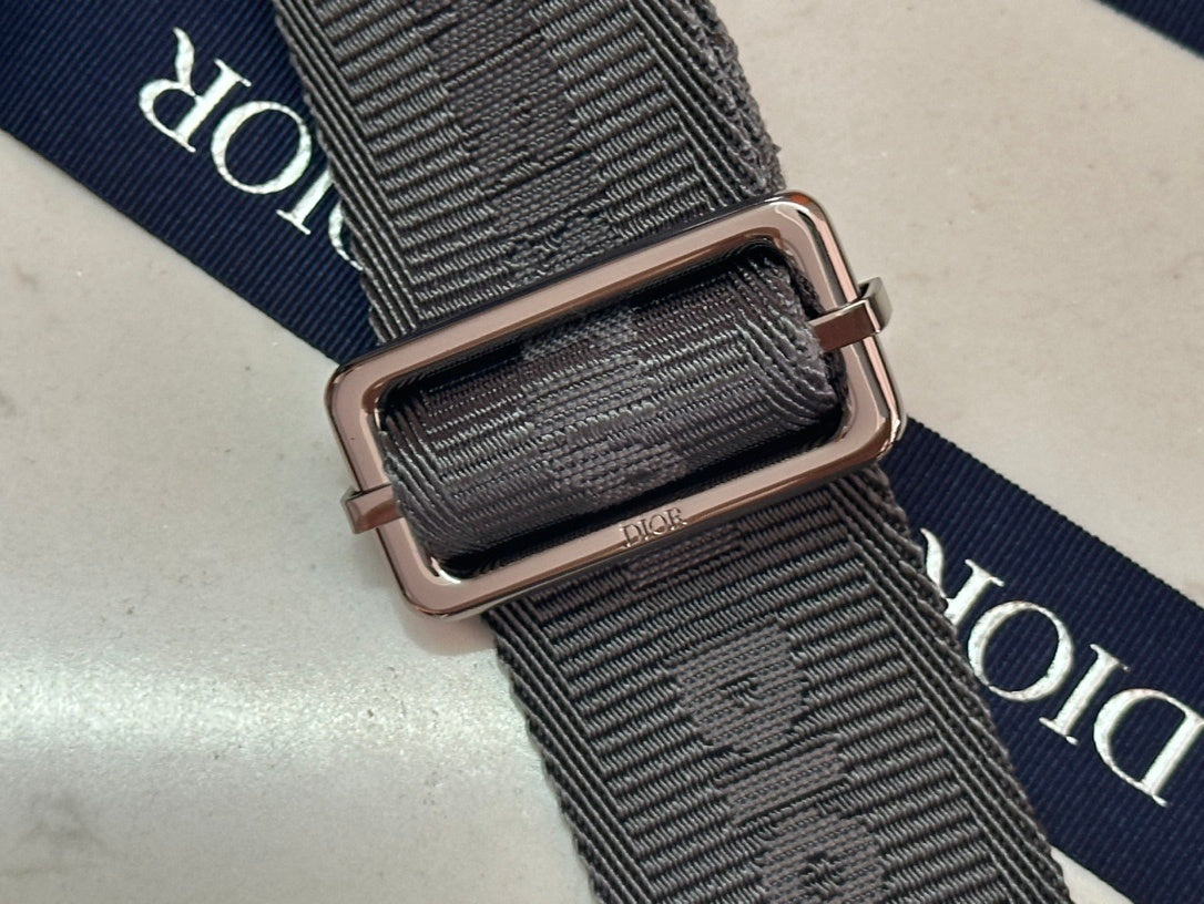 SIGNATURE PATTERN CANVAS CROSSBODY BAG WITH ADJUSTABLE STRAP