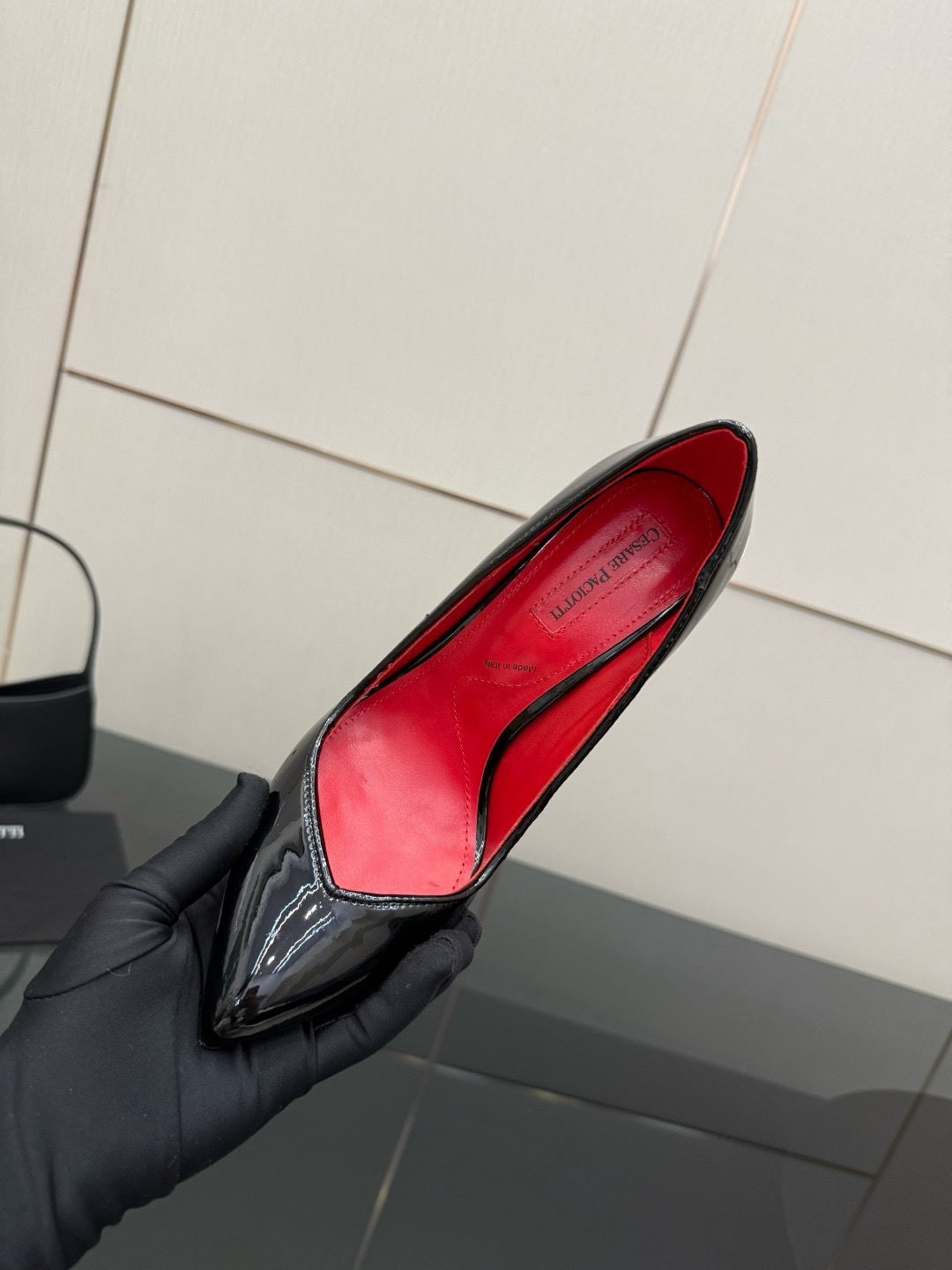 PATENT BLACK DAGGER PUMPS – LUXURY STILETTO EDITION