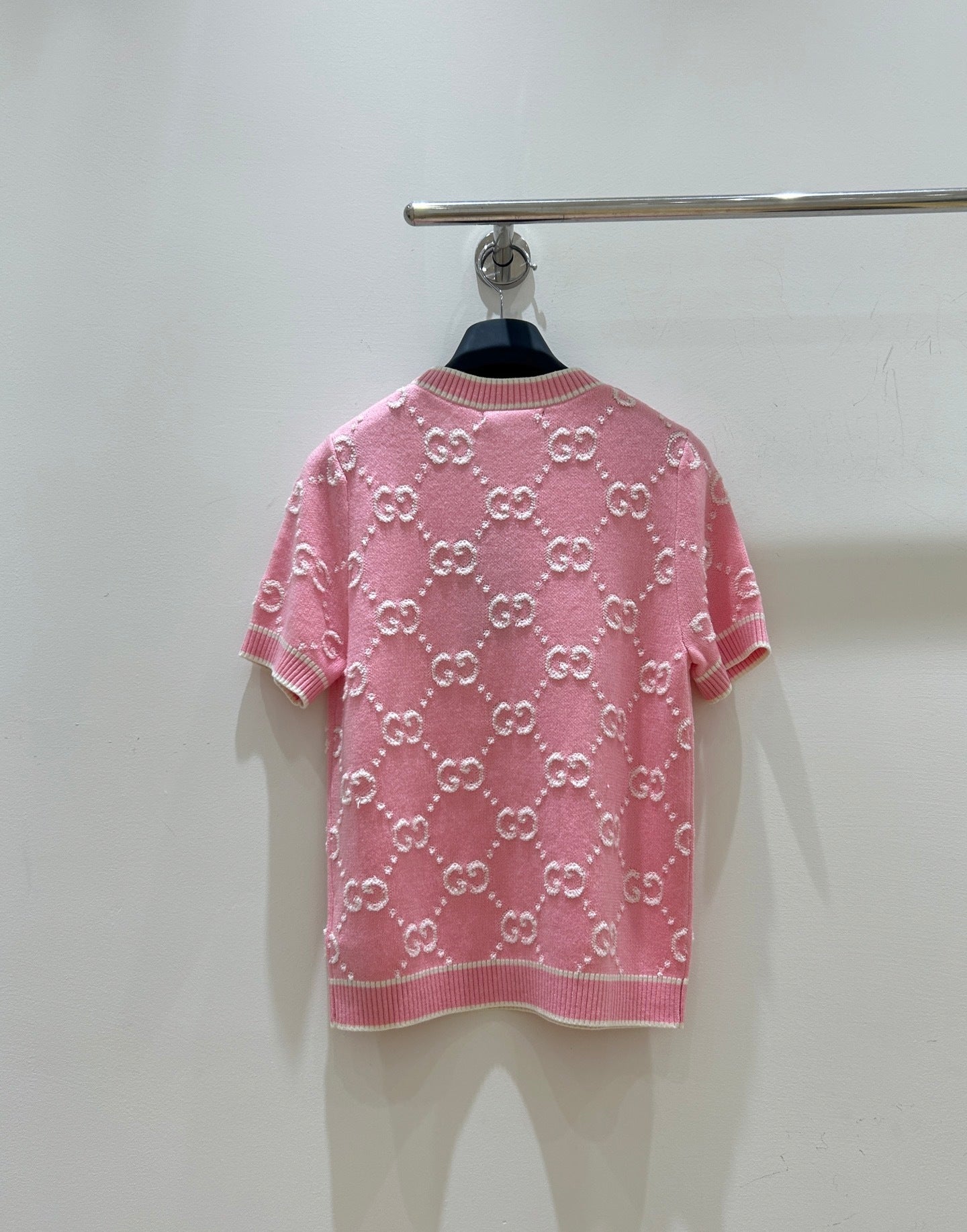 PINK MONOGRAM KNIT TOP