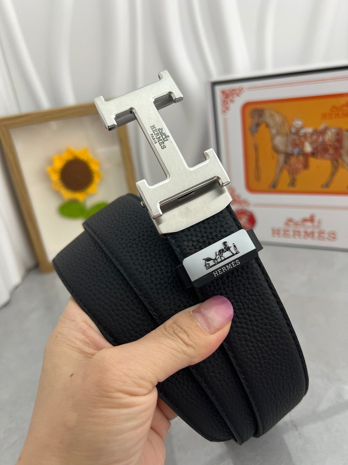 PREMIUM LEATHER BELT – SILVER BUCKLE EDITION