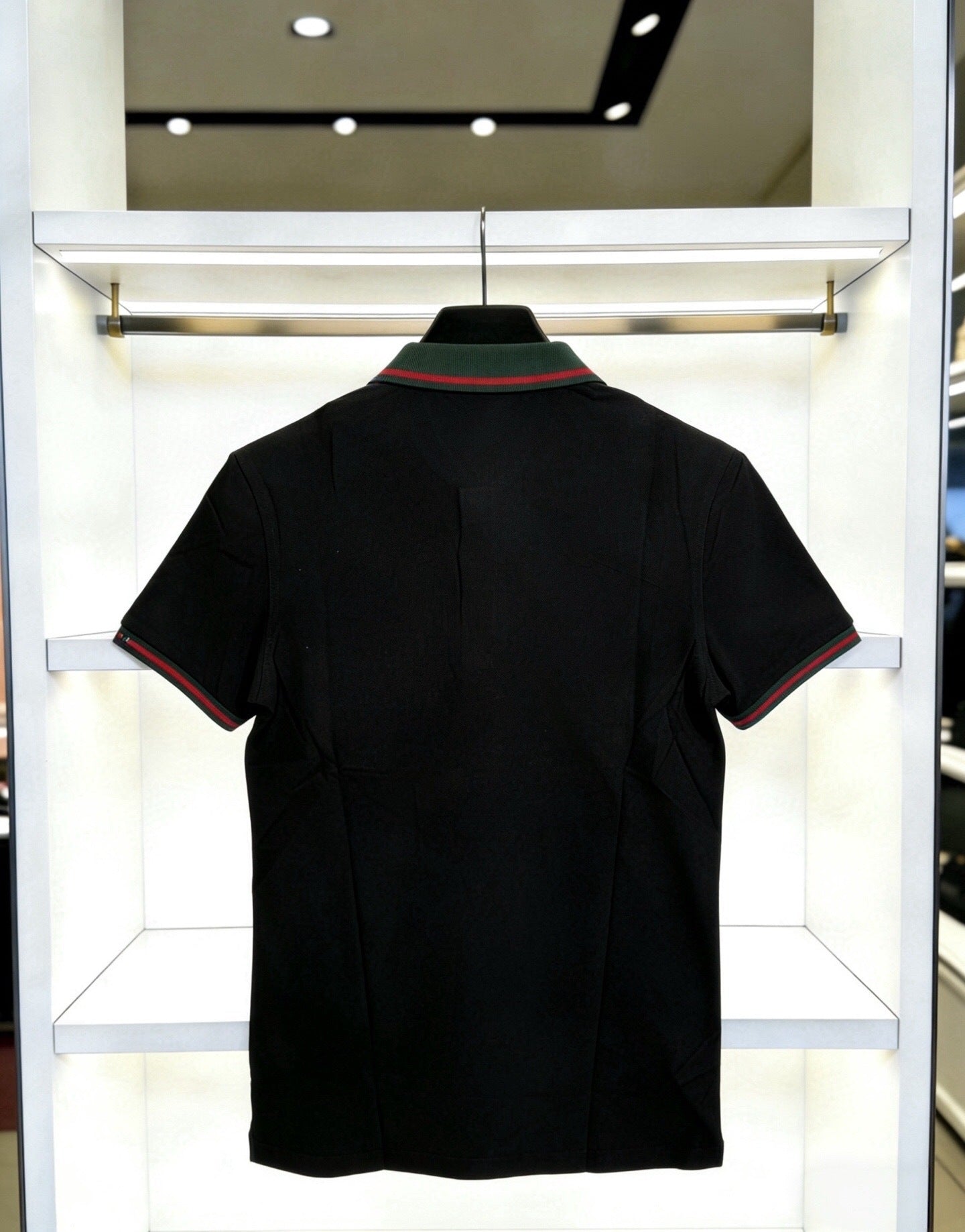 CLASSIC STRIPE COLLAR POLO SHIRT WITH SIGNATURE TRIM