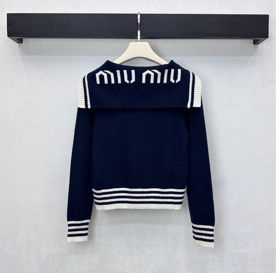 SAILOR STYLE KNIT CARDIGAN