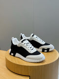 BLACK & WHITE TWO-TONE DESIGNER SNEAKERS