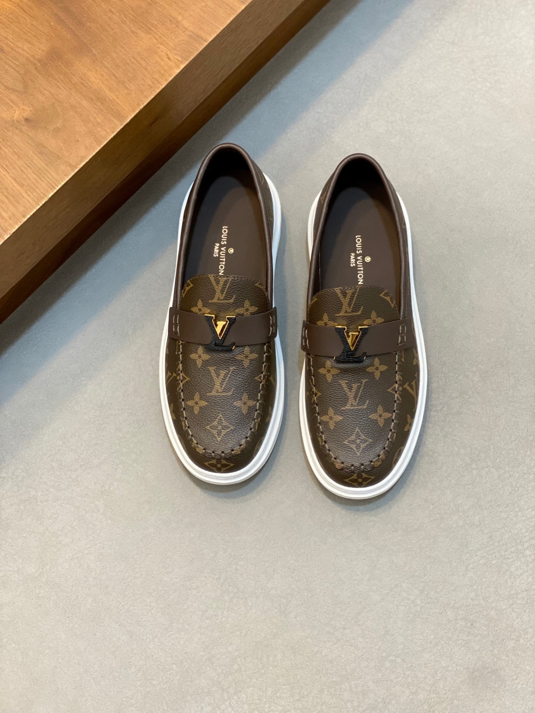 BROWN MONOGRAM LOAFERS