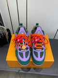 BOLD COLORBLOCK SNEAKERS WITH OVERSIZED LACES AND CHARM DETAIL