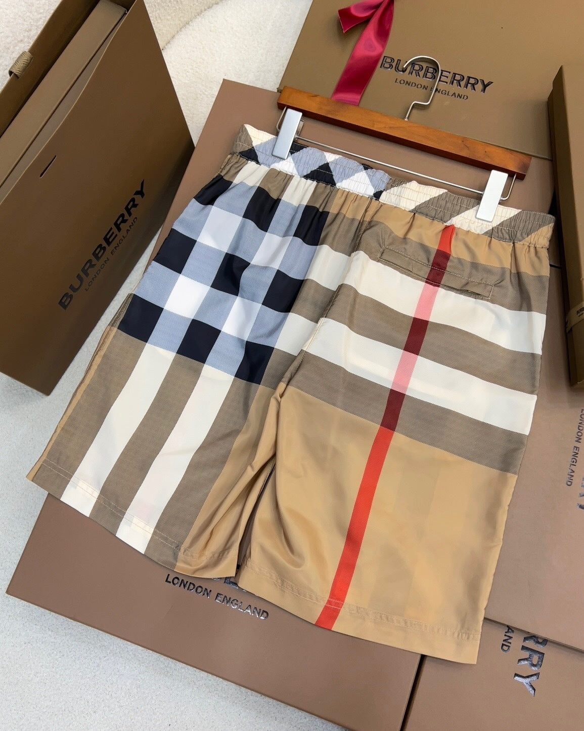 CLASSIC CHECK SWIM SHORTS