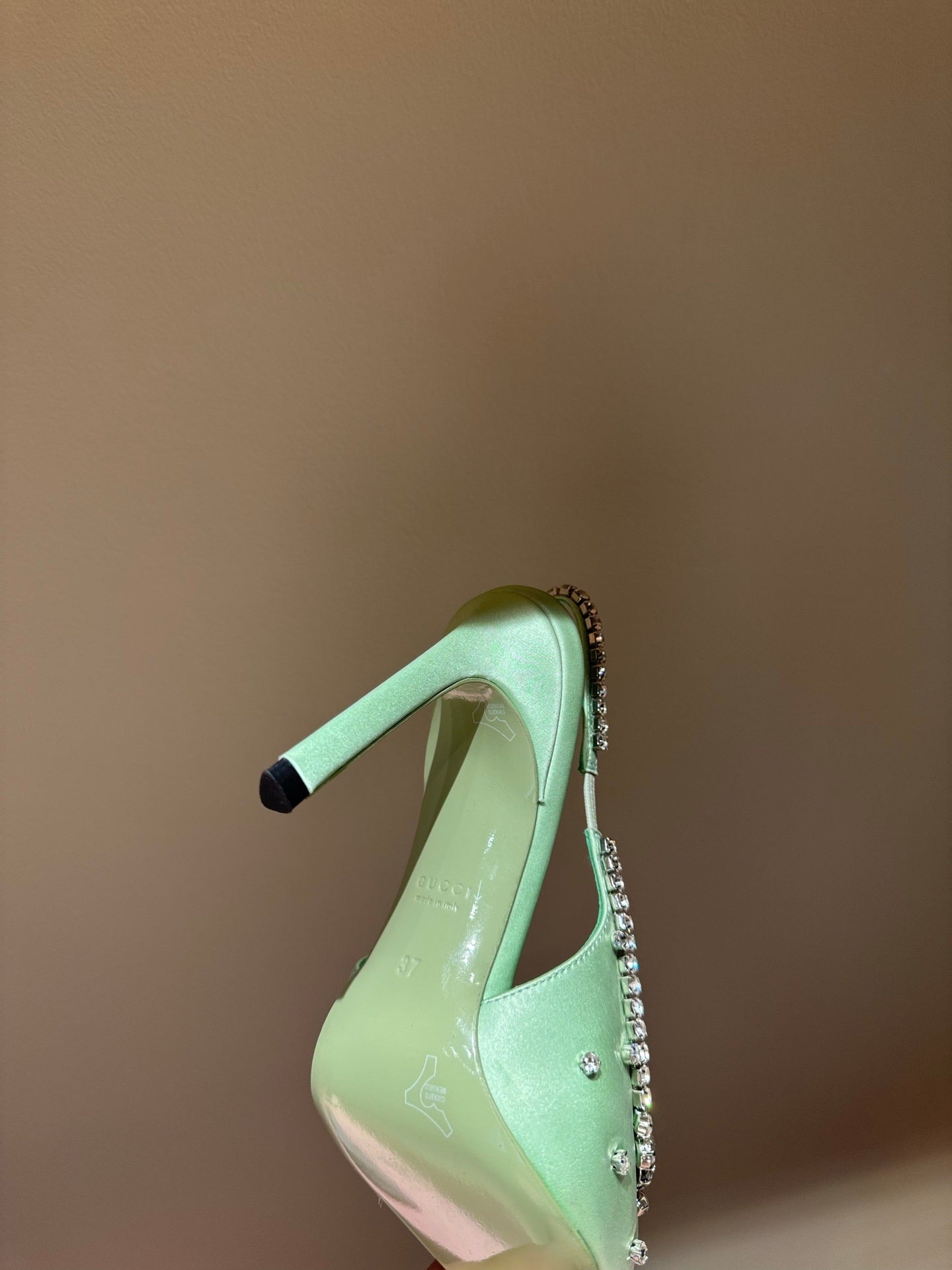 MINT EMBELLISHED SLINGBACK HEELS