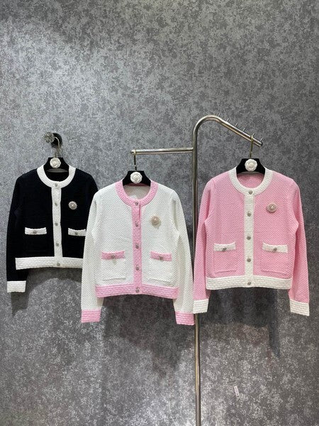 CLASSIC BUTTON KNIT CARDIGAN