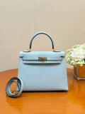 POWDER BLUE ELEGANCE TOP HANDLE BAG