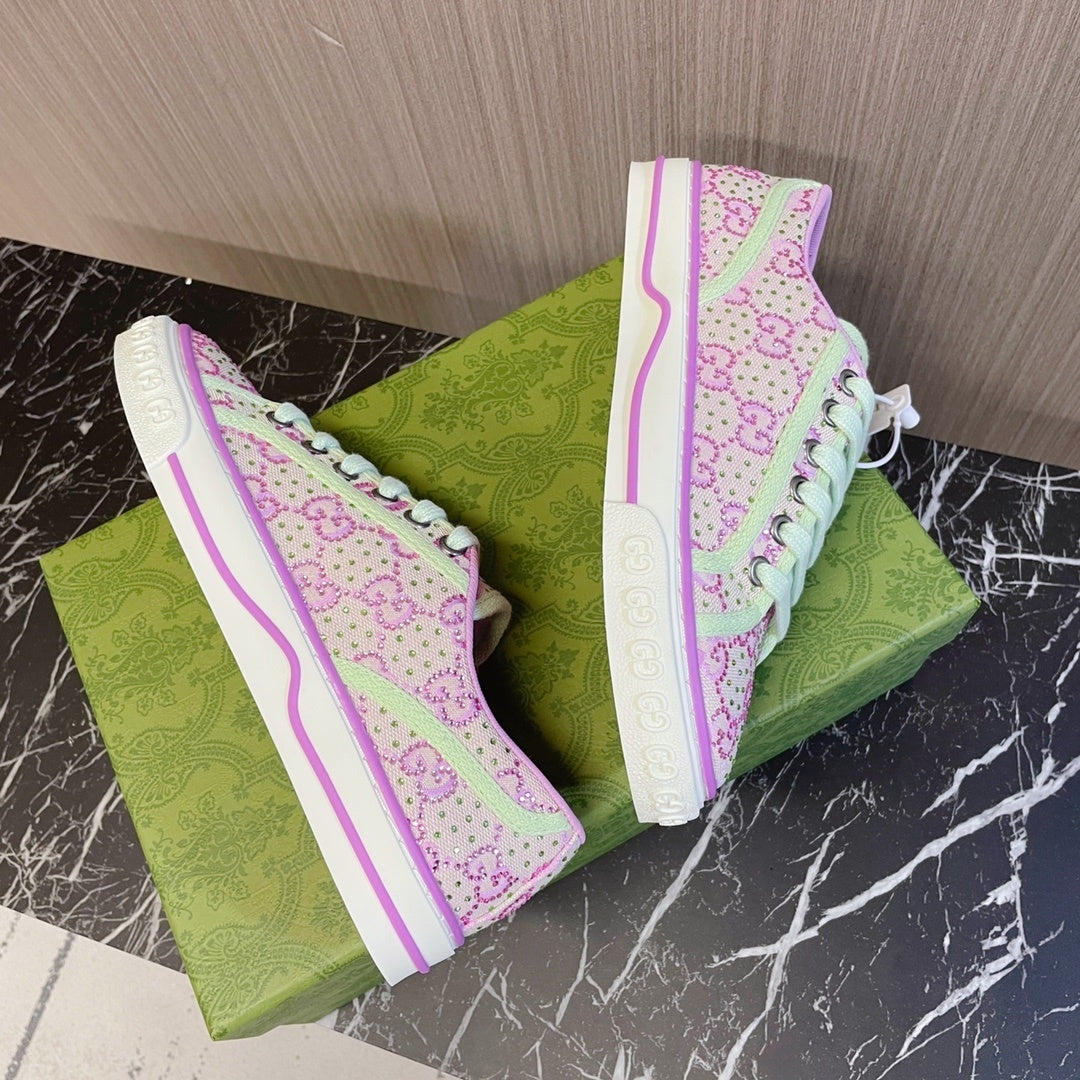 PASTEL MONOGRAM LOW-TOP SNEAKERS