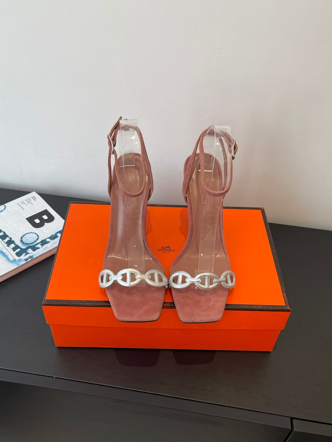 DUSTY ROSE SUEDE ANKLE STRAP HIGH HEEL SANDALS