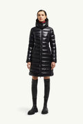 LONG HOODED QUILTED PUFFER COAT