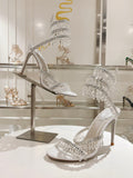 CRYSTAL CASCADE HEELS