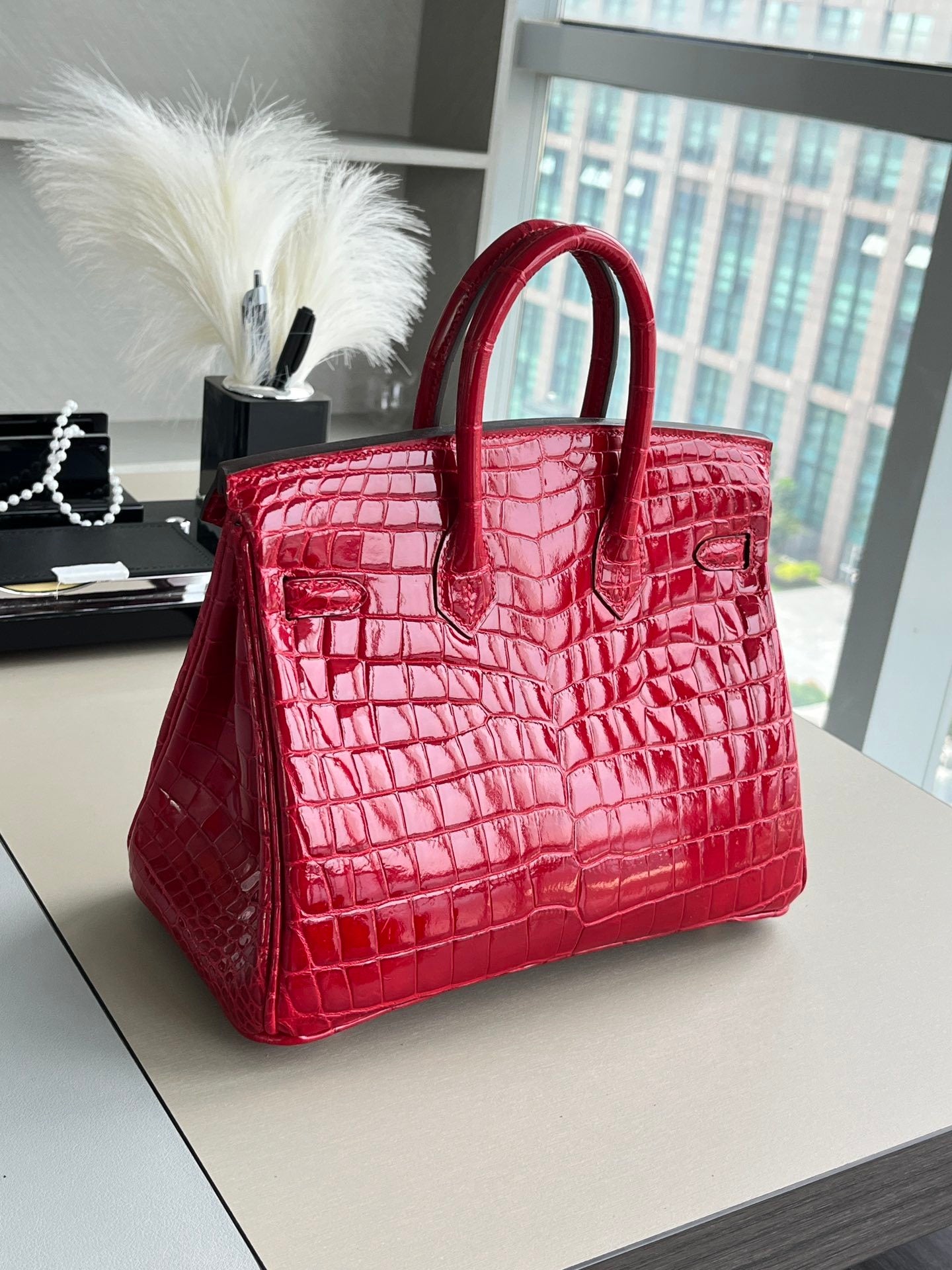 RUBY ALLIGATOR ICON BAG