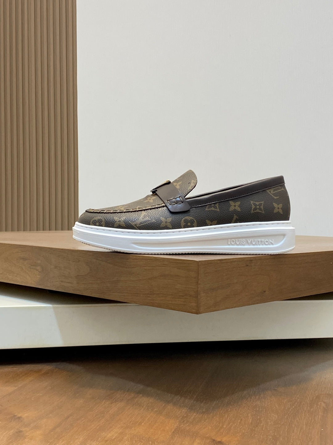 BROWN MONOGRAM LOAFERS