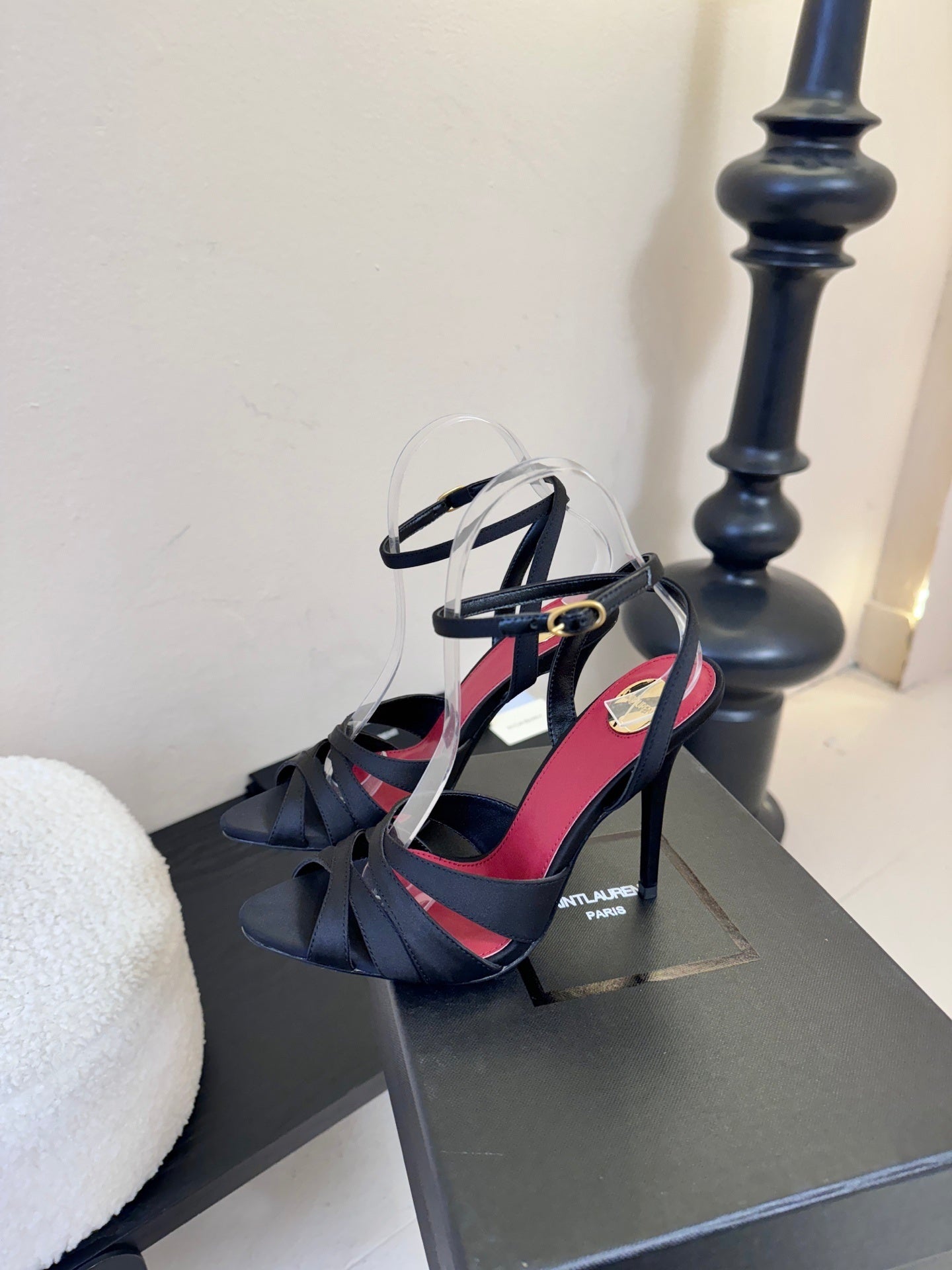 STRAPPY ANKLE-STRAP STILETTO SANDALS